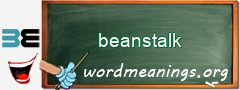 WordMeaning blackboard for beanstalk